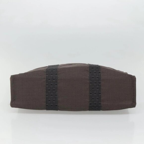 HERMES Her Line MM Hand Bag Canvas Gray Auth kk463 - Picture 7 of 16